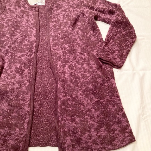 Dana Bachman burgundy open cardigan size XL New WOT - Picture 2 of 7